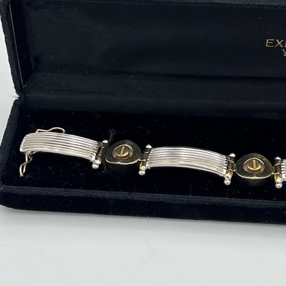 ❤️❤️ SOLD ❤️❤️ 14K Solid Gold 47.88g 8" Long Bracelet Custom Made TwoTone - Picture 13 of 17